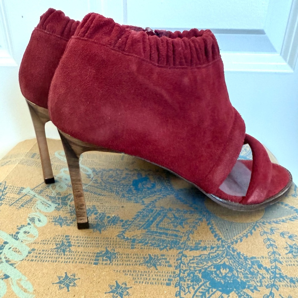 Free People Red Suede Heels